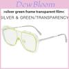 Fashion Oversized Square Sunglasses With Uv400 Protection For Summer Travel