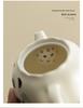 Panda & Butterfly Ceramic Teapot in Beige - Kung Fu Tea Set with Filter