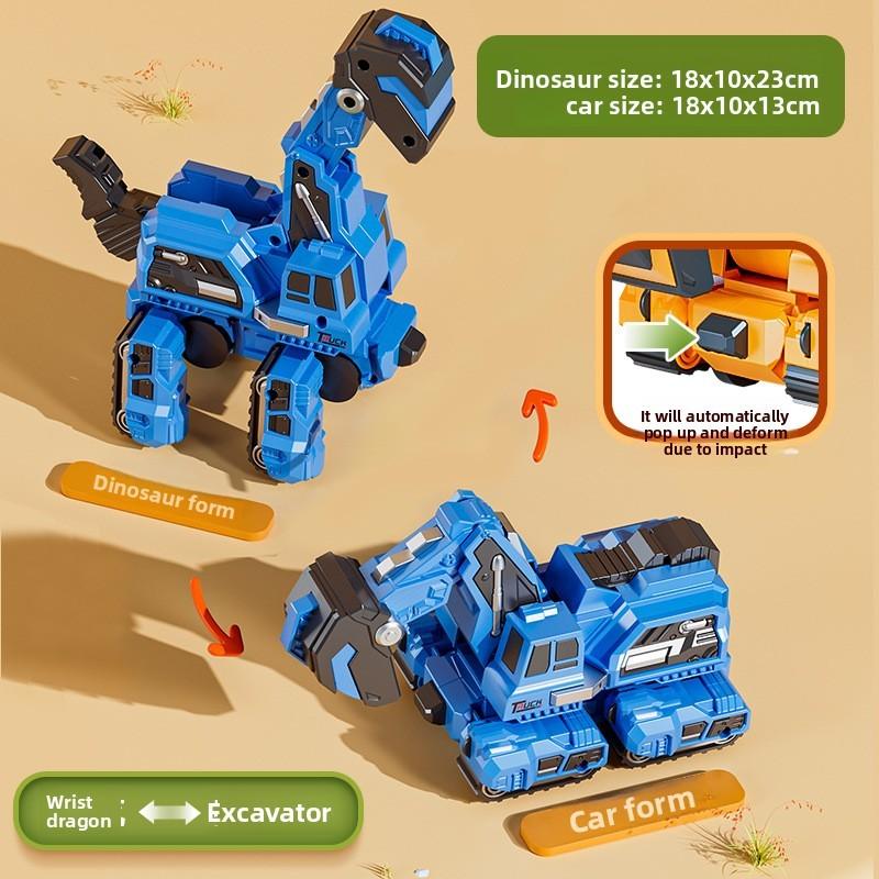 Triceratops T Rex Brachiosaurus Excavator Vehicle Inertia Toy For Gift Boys