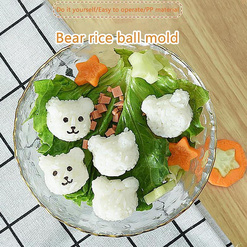 Kreslený Mini Medvídek Forma na Rýžové Koule Kreativní Tvar Sushi Mořské Řasy Kuchyňské Nástroje na Sushi Bento DIY Sushi Embosovací Zařízení Forma
