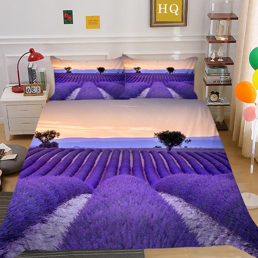 Flowers Printed Bed Clothes Double Size Polyester Bedspreads Gir Fashion High Ranking Home Bedclothes