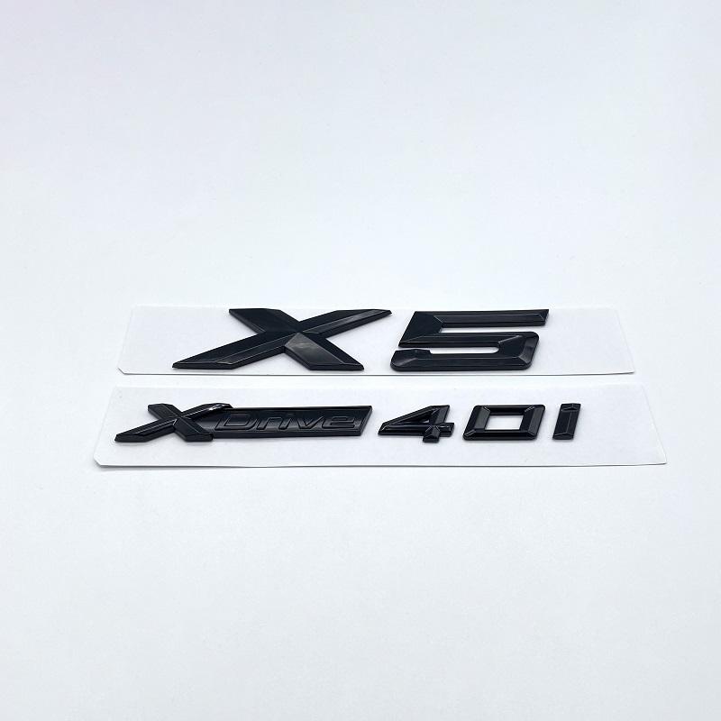Glossy Black 3D Letters XDrive 28i 30i 36i 40i 50i 30d ABS Emblem for BMW X5  E70 F15 G05 Series Car Trunk Logo Sticker
