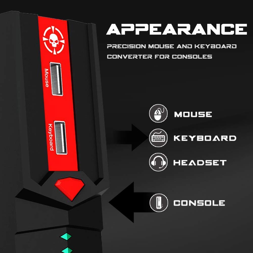 BROOK Sniper FPS High Precision Keyboard Mouse Converter Adapter Console Hot Swap Compatible with Genuine PS4/PS3/XB