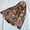 Used Tagged Etro Silk Blend Stole Paisley Brown Tones Italy