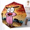 1pc Courage the Cowardly Dog Automatic Open/Close Folding Umbrella, Windproof 8-Rib Construction, Lightweight Travel Umbrella for Women/Men 19