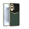 Samsung S25 Edge Jazz Plain Leather Electroplated Protective Phone Case