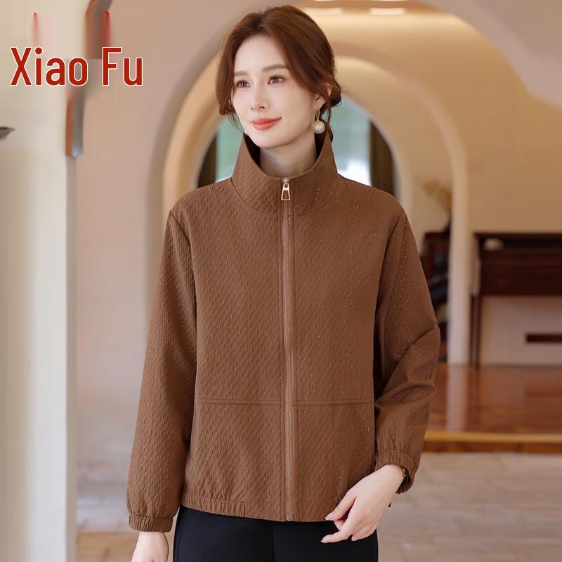 Женская весенне-осенняя короткая ветровка на молнии Xiaofu 5XL