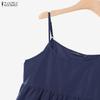 ZANZEA Women Sleeveless Straps Camisoles and Long Pants Summer Two Piece Suit Sets