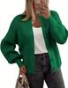 Women's Chunky Knit Long Sleeve Cardigan Sweater, Button-up, Round Neck, Autumn Fashion 2025, New Style.