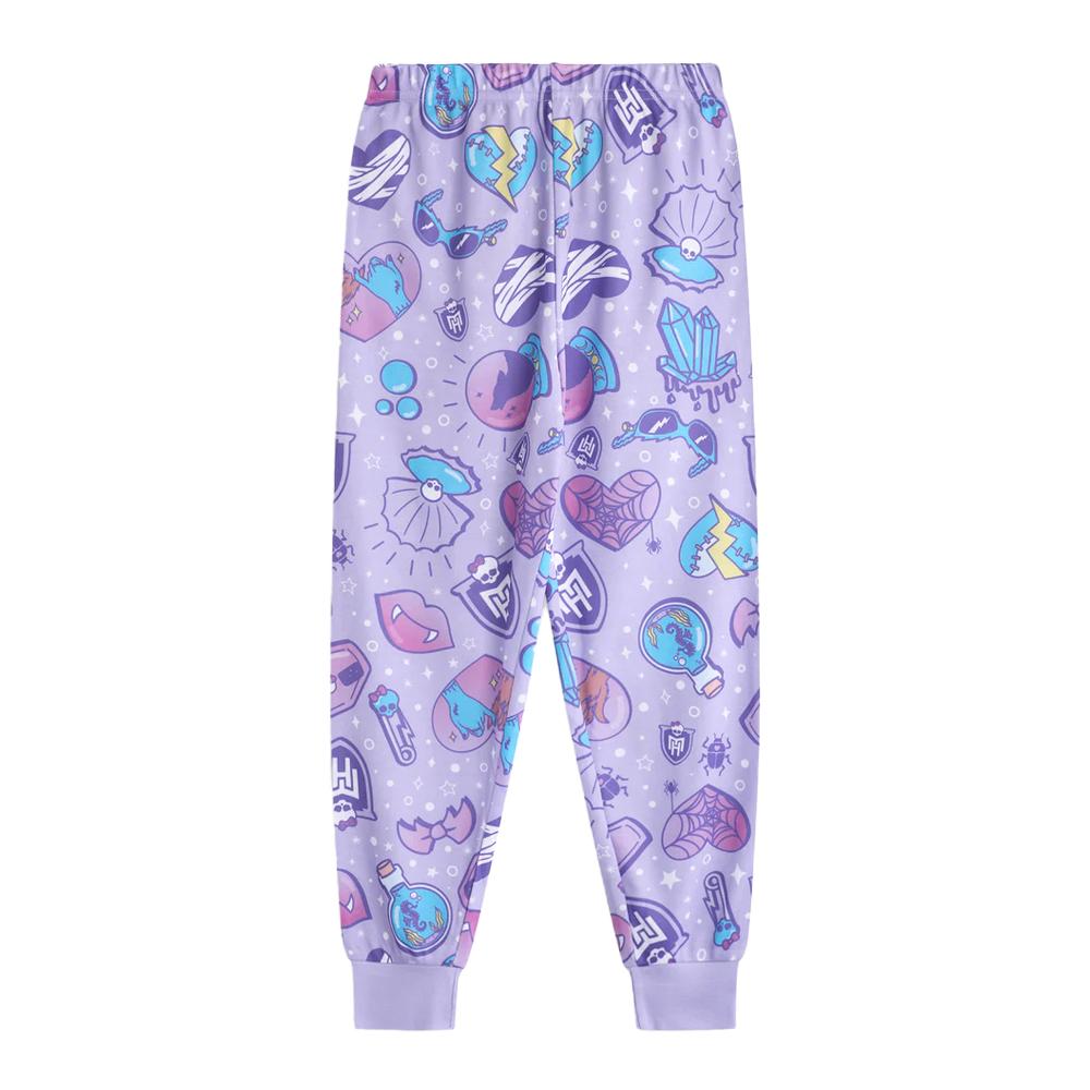 Monster high Girls Characters Short-Sleeved Long Pyjama Set (Pack of 3)