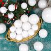 Set of 6 Black, White, and Purple Christmas Hanging Balls - 8cm Holiday Ceiling Decorations in PVC Box