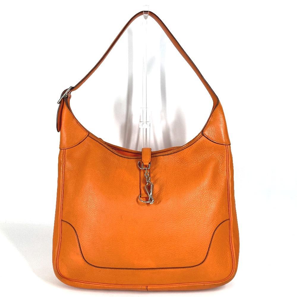 HERMES Trim 35 Trim 35 Pochette Crossbody bag Shoulder Bag Leather Orange