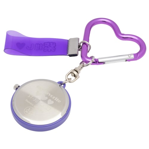 Fieldwork Women's Analog Pocket Watch with Carabiner Charm, Purple, ST301-6