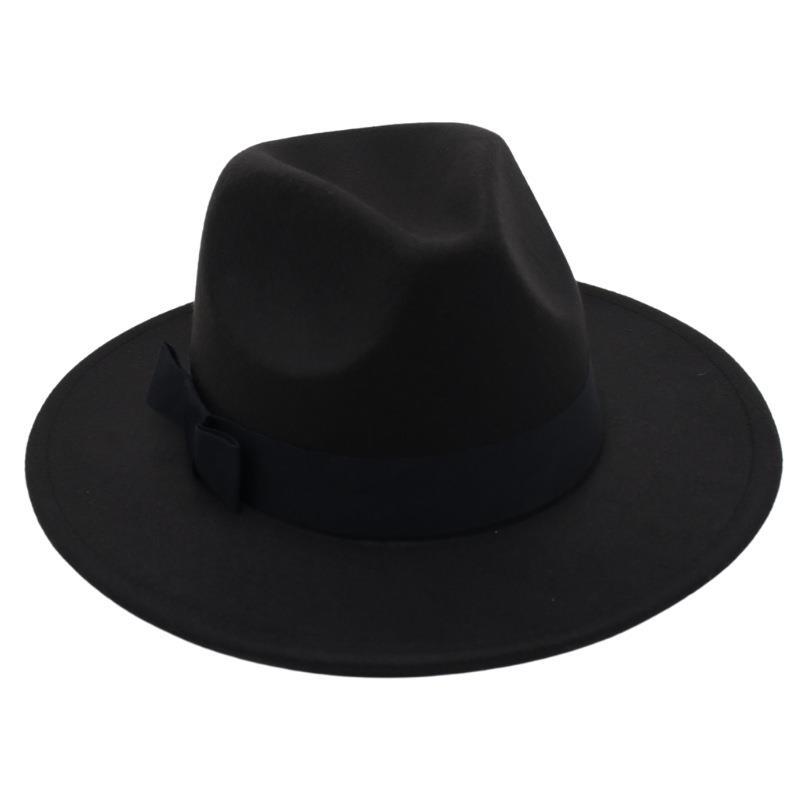 Vintage Top Hat Shanghai Beach Retro Jazz Hat Men'S And Women'S Wedding Felt Hat Versatile Nostalgic Woolen Hat Foreign Style Wholesale