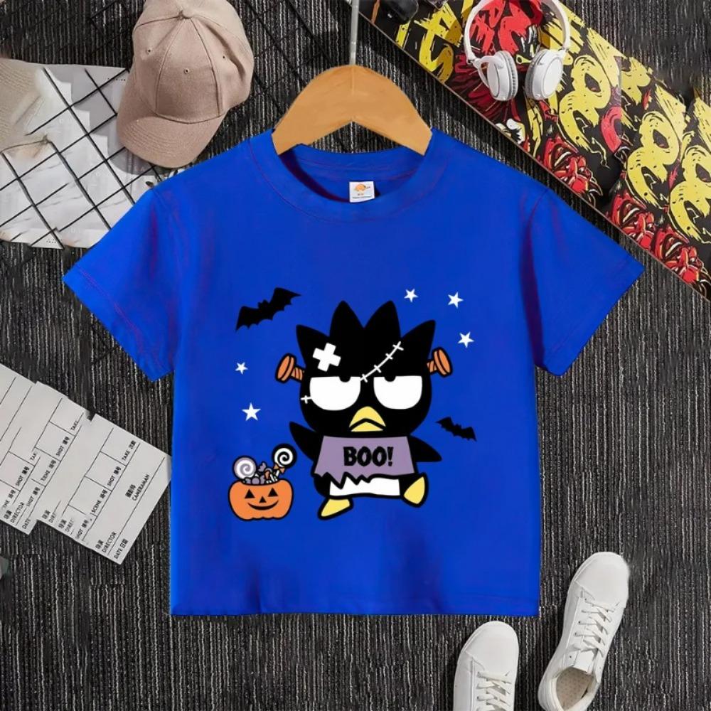 Bad Badtz Maru Children T-shirt Boy Girl Kids Tee Shirts 100% Cotton Cartoon Anime Children's Clothes Top Summer Short Sleeve