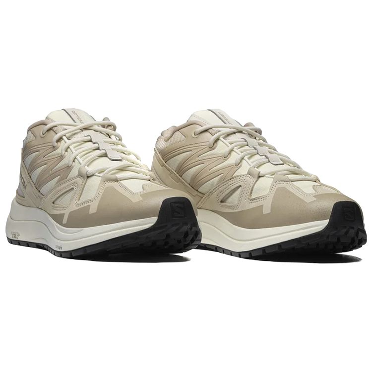 Salomon Odyssey 1 Leather Advanced Shock Absorbing Slip Resistant Durable Low Top Outdoor Functional Shoes Unisex Shoes Light-Khaki 417522