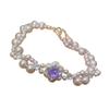 French Zircon Pearl Flower Bracelet: Elegant, Light Luxury Jewelry for Women