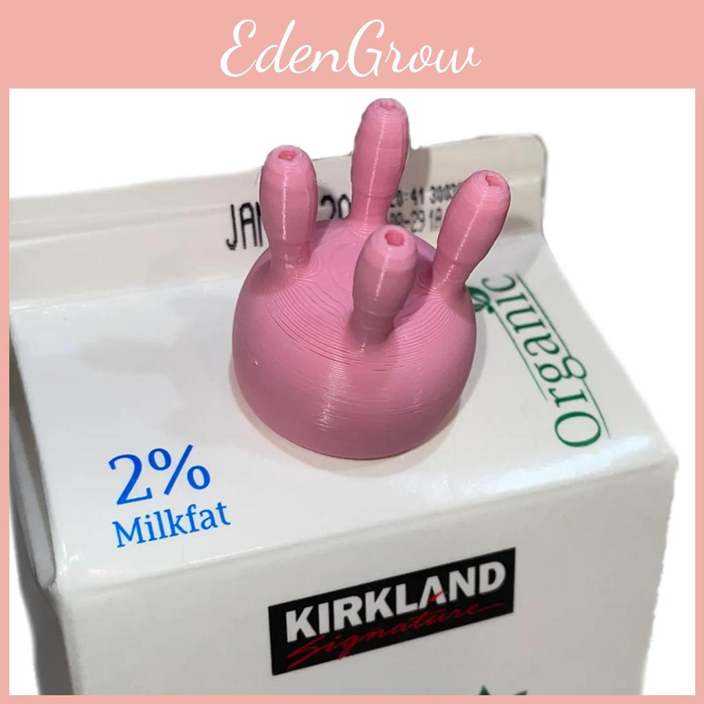 Cap Milk Pink 3d Printed Milk Lid Rotatable Plastic Cow Model Caps Durable Tool