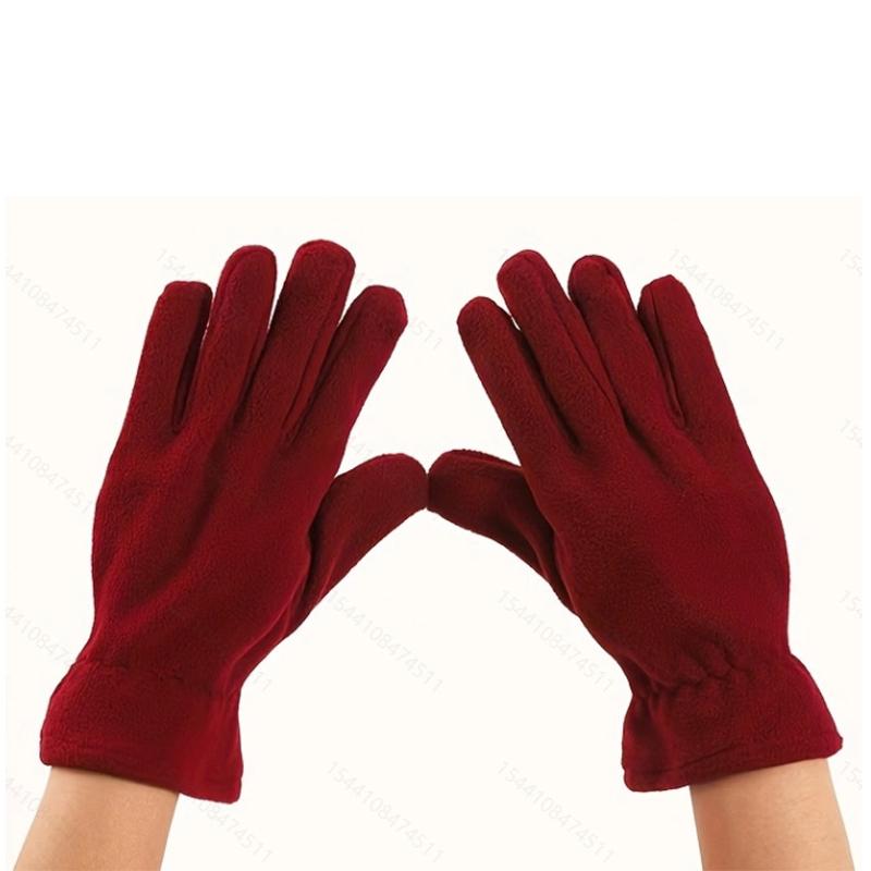 Winter Warm Gloves Women Men Polar Fleece Gloves Cold Resistance Wind Waterproof Warm Outdoor Running Cycling Skiing Mittens