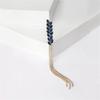Trendy Long Threaded Lapel Pin with Sparkling Embellishments Modern Women's Fashion Wheat Ear Brooches for Parties Dates