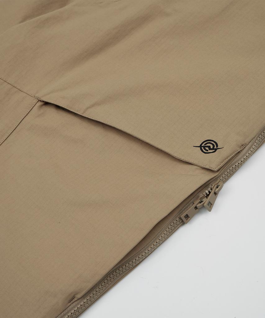 Kallapataleu Cn Wide Ankle Zipped Cargo Pants - Beige