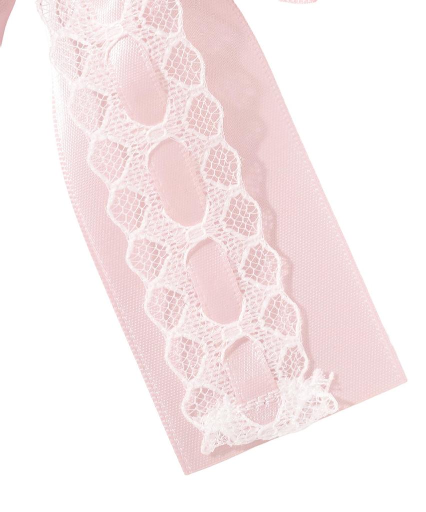 Maison de FLEUR Ladder Lace Pearl Bijou Ribbon Light Size 08001177900 Keyring, Pink, F, Charm,