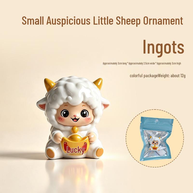 Charming Sheep Healing Ornament - Desk, Computer Screen, Zodiac, or Car Console Decor