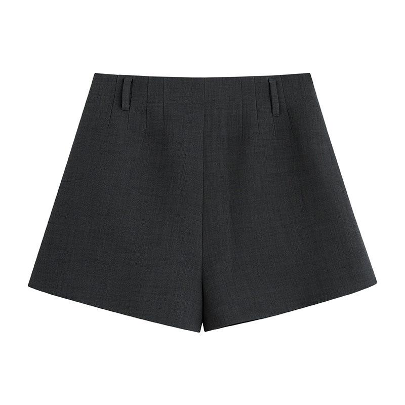 

Lu Qing Yi Original Classic Pleated Shorts for Women - Spring/Summer French Style Casual Pants M