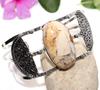 Huge Brecciated Mookaite 925 Silver Plated Bangle 6.5" Unique Jewelry Trendy v8k31