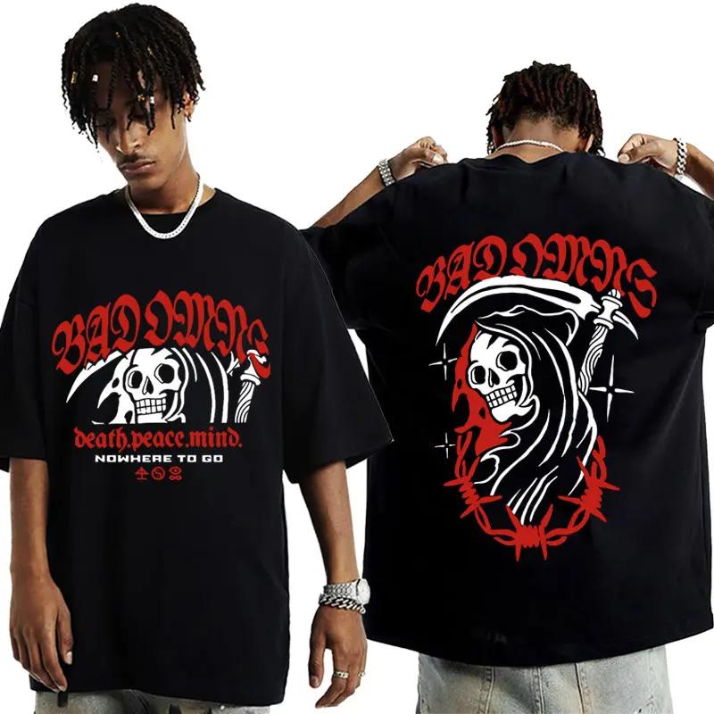 Limited Bad Omens Rock Band Music Tour Cotton TShirt Men's Harajuku Fashion Y2K Clothing T-Shirts Casual High Quality T-shirt