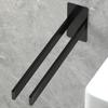 Towel Holder Without Drilling Black Towel Bar Self Adhesive Bathroom Towel Hooks Bathroom Towel Holder Wall Mounting Double Kitchen