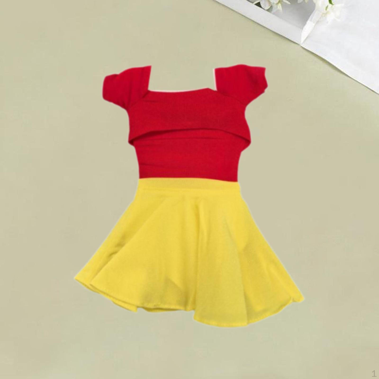 

Набор костюмов 1/6 для 12-дюймовых фигурок с футболкой и юбкой red yellow