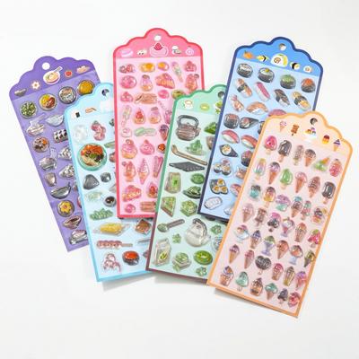 Kawaii Japanese Sushi 3D Relief Drop Sticker for Scrapbooking for Notebook Phone Case Photo Album Dairy Decoration Stationery
