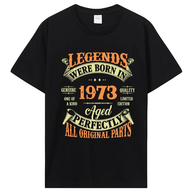 

Funny Vintage 1973 Husband T Shirt Summer Style Graphic Cotton tshirt Streetwear Birthday Gifts T-shirt Oversized Men Clothing L