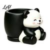 Cartoon Animal Flower Containers Cute Panda Succulent Planter Resin Plant Pot Gifts for Lovers Decorative Planter Pot Indoor Office Desk,
