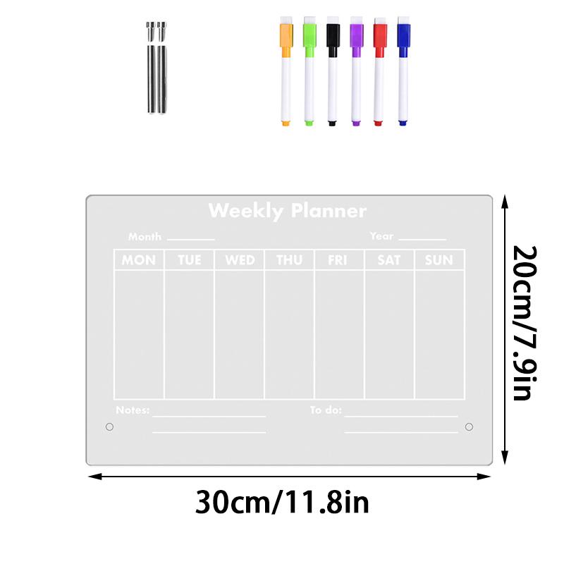 1 Set Office Three-dimensional Notepad Message Board Memo Writing Board Acrylic Weekly Planner