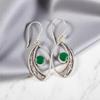 Green Onyx Gemstone 925 Sterling Silver Jewelry Handmade Dangle Earrings 1.60" EE-61-15