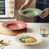 Nordische Keramik Gewinde Strohhut Teller Haushalt Kreativer Speiseteller Nudeln Westlicher Teller Obstsalat Dessert Suppenteller