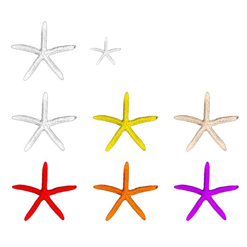 Stea de mare colorată cu cinci brațe, rășină, acvariu, stea de mare, ornamente de peisaj