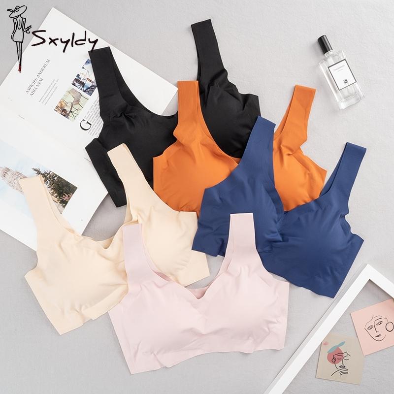 Ice Silk BH Nahtlose Weste BHs Frauen Push Up Unterwäsche Schlaf Top Gepolsterte Stoßfeste Dünne Candy Dessous Bralette