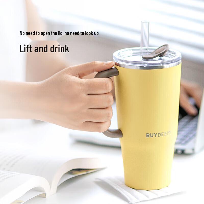 Buydeem Jumbo Stainless Steel Insulated Straw Tumbler