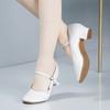 White Women New Modern Dance Shoes Girls Standard Dancing Shoes High Heeled Ballroom Latin Dance Shoes for Women 4CM Heel