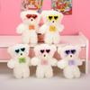 Cute Plush Bear Keychain Cartoon Blush Bear Pendant Keyring Animal Toy Couple Key Rings Hanging Ornament for Phone