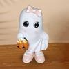 Halloween Ghost Ornaments Cute Ghost Cat Pumpkin Sculpture Spooky Resin Home Decor Desktop