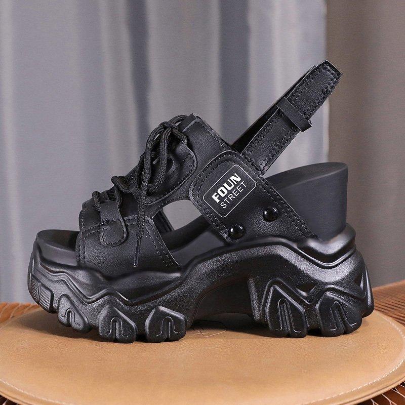 High Heels Sandals Women Shoes 2023 New Summer Wedges Height Increasing 11cm Ladies Sandal Platform Chunky Shoes Sandalias Mujer