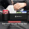 For Alfa Romeo Multifunction Car Seat Gap Storage Box Water Cup Holder Card Bag GT Stelvio F1 Brera Volante Tonale Gloria Disco