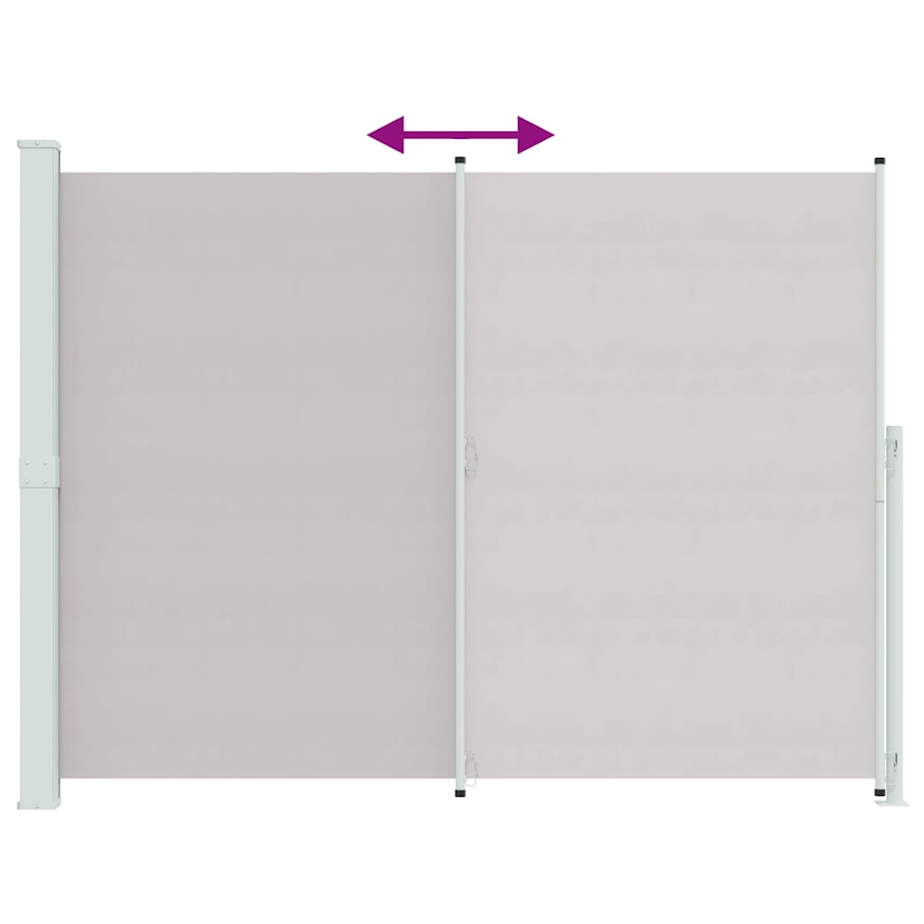 Side Awning Retractable 220 x 300 cm Grey