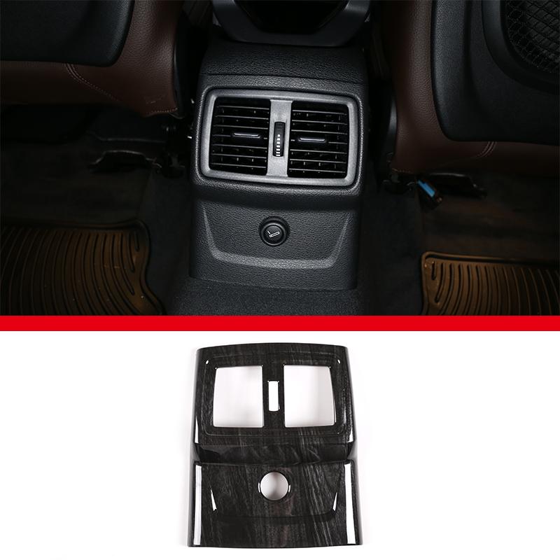 Für BMW X1 F48 X2 F47 2016-21 ABS Kohlefaser Auto Hintere Reihe Klimaanlage Luftauslass Rahmen Dekorativer Aufkleber Auto Zubehör