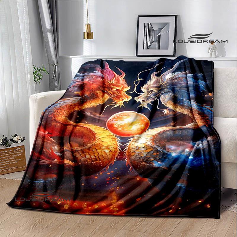 3D Retro dragon Printed blanket Flannel Warm blankets Soft and comfortable blanket bed linings cubre cama Birthday Gift