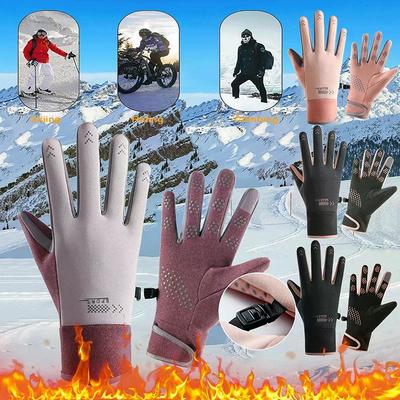 Winter Gloves Women Cycling Bike Thermal Fleece Cold Resistance Wind Waterproof Bicycle Warm Outdoor Running Skiing Mittens